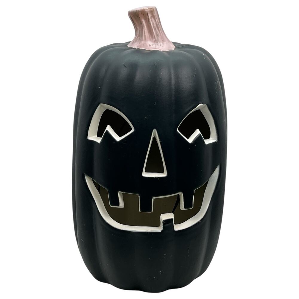Target Hyde & EEK 2016 Black Blow Mold Pumpkin Jack O Lantern Light Up 16” Rare